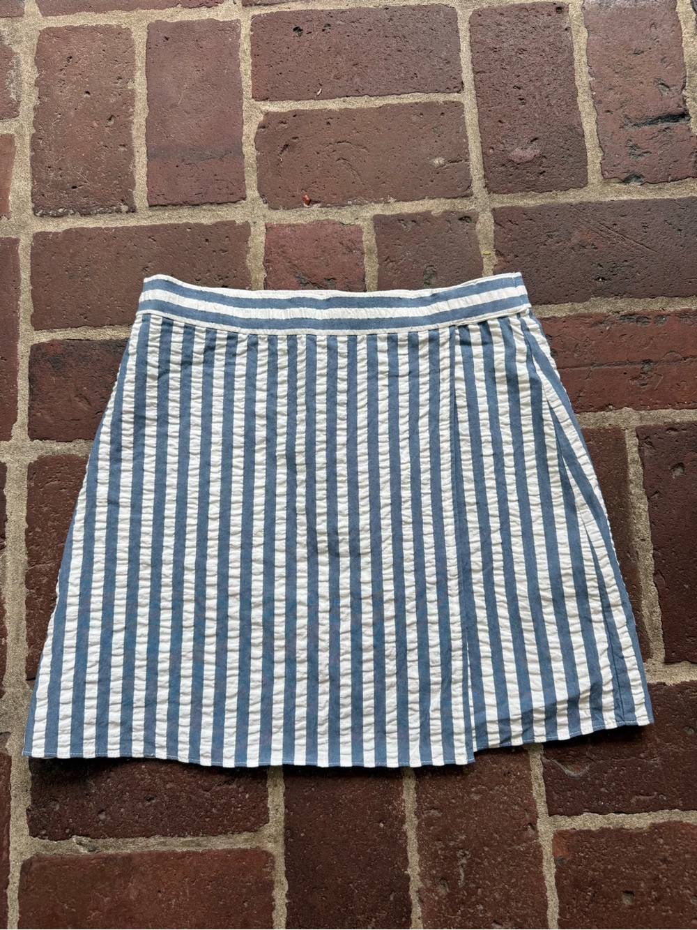 Jcrew blue stripe skirt